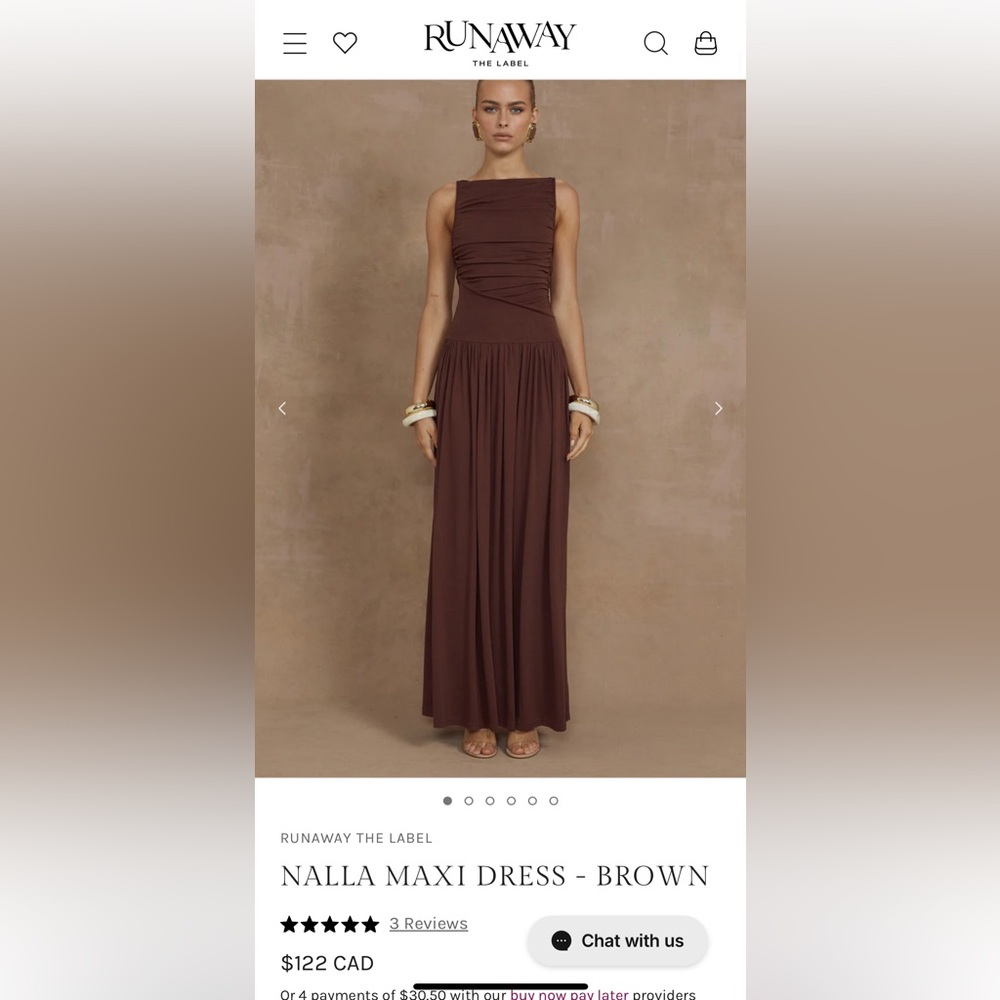 Runaway the label - Nalla Brown Maxi Dress